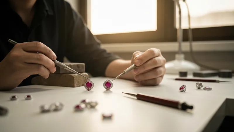 Retouches de boucles d'oreilles rubis : quand et pourquoi